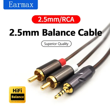 RCA Audio de 2,5 mm 4.4 mm Echilibrat la 2 RCA-Cablu Jack, Folosit Pentru TV Player Audio Amplificator de Putere Upgrade Cablu 50cm