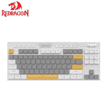 Redragon Ultra Subtire cu Fir Tastatură Mecanică Subțire Compact 87 de Taste RGB Tastatură de Gaming w/Low Profile Liniare Red Switch-uri