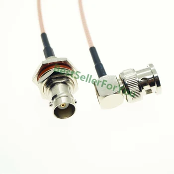 RG316 Cablu BNC male unghi drept pentru a BNC female peretele RF cablu coadă