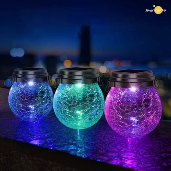 Romantic Solare Sparge Balonul de Sticlă Borcan de Lumină LED-uri Colorate Șir Lumina de Crăciun care Doresc Lampă Pentru Exterior Decoratiuni de Gradina