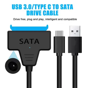 Sata 3 Adaptor Cablu Convertor USB 3.0 Type-C, Cu Alimentare DC USB3.0 Hard Disk Converter Cablu Adaptor De Linie