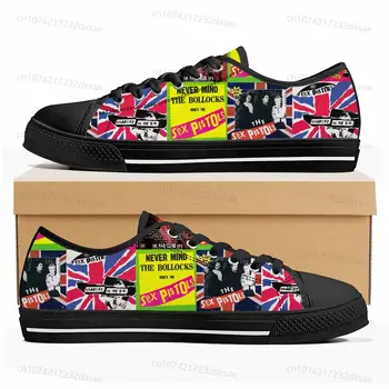 Sex Pistols, Trupa De Punk Rock Low Top De Înaltă Calitate Adidasi Barbati Femei Adolescent Panza Adidas Casual Pereche De Pantofi Pantofi Personalizate