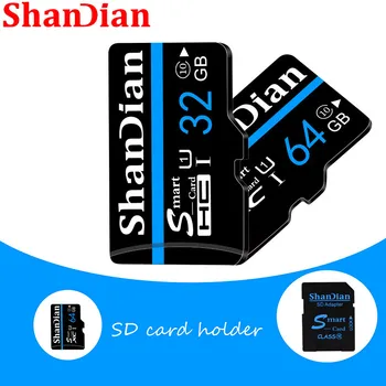 SHANDIAN Card de Memorie de 128GB SD Carduri Flash Drive 64G XC HC Smart Card TF de pana la 32GB Pen Drive 16GB Liber Adaptorul de card SD 16GB 8GB