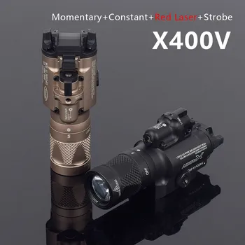Tactic X400 X400V Pistol Lumina Combo Laser Roșu Constanta / Moment / Strobe Ieșire Armă Scout Rifle Lanterna X300