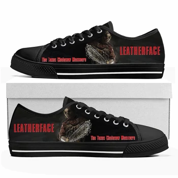 Texas Chainsaw Massacre Leatherface Low-Top Adidași Bărbați Femei Adolescent Panza Adidas Casual Pantofi La Comandă Personaliza Pantofi