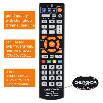 Universala CHUNGHOP L336 Control de la Distanță Cu Funcție de Învățare Copia TV BIC DVD STAT STB DVB HIFI TV BOX VCR 3 in 1 Programabile