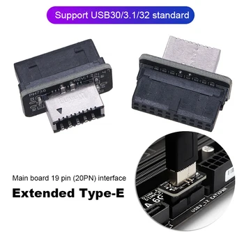 USB 3.1 20 Pini Adaptor Pentru Tipul C de pe Panoul Frontal Șasiu Suport Placa de baza USB 3.0 Intern 20Pin/19P Antet De Tip E-Cheie