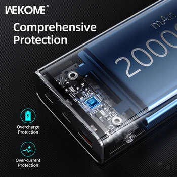 WEKOME Mecha Stil 22.5 W Super-Rapid de Încărcare Banca de Putere de Tip C USB Portabil Telefon Mobil Baterie Externă PD QC 3.0 Încărcător