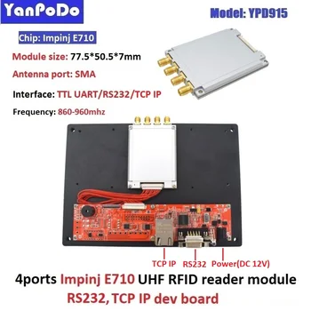 Yanpodo 868Mhz 928 mhz Impinj E710 UHF RFID reader Modulul 4 Porturi uart TTL ISO18000-6C(EPC GEN2) Pentru Depozit de Urmărire a Activelor