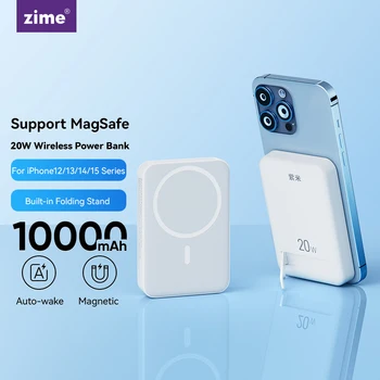 Zime Magnetic Power Bank 10000mAh Baterie Externa Portabila Magsafe Powerbank Încărcător Wireless pentru iPhone 15 14 13 12 Pro Max