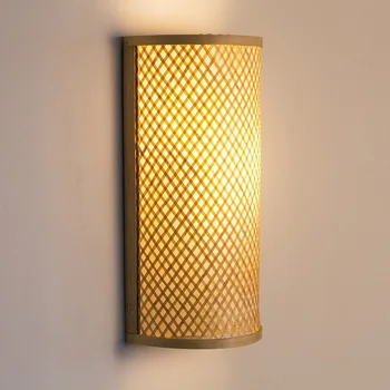 ZK50 Creative Bamboo Lampă Lampă de Noptieră Lampa de Perete Camera de zi Dormitor Culoar Decorarea Iluminare de Fundal E27 Lampă de Perete