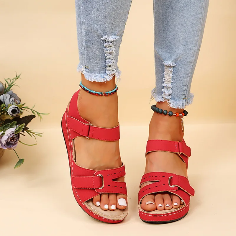 Pantofi De Vara Pentru Femei De Moda Doamnelor Sandale Casual, De Culoare Solidă Tocuri De Sandale Cu Platforma