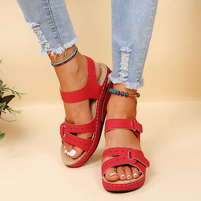 Pantofi De Vara Pentru Femei De Moda Doamnelor Sandale Casual, De Culoare Solidă Tocuri De Sandale Cu Platforma