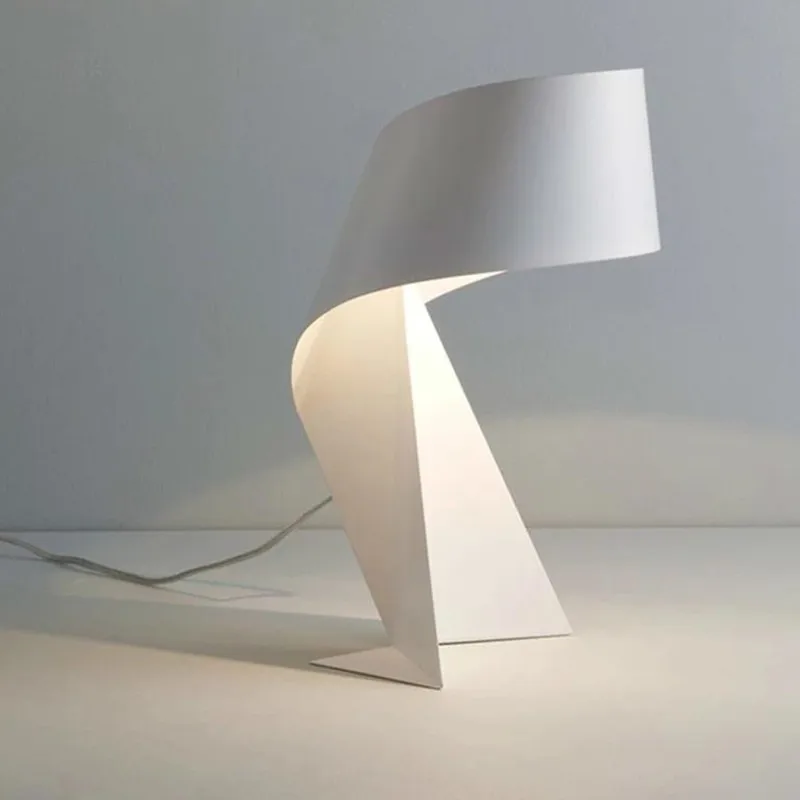 Minimalist lampă de masă Alb și Negru Origami Lampa E27 LED lumini Decorative pentru camera de zi dormitor noptieră lumina