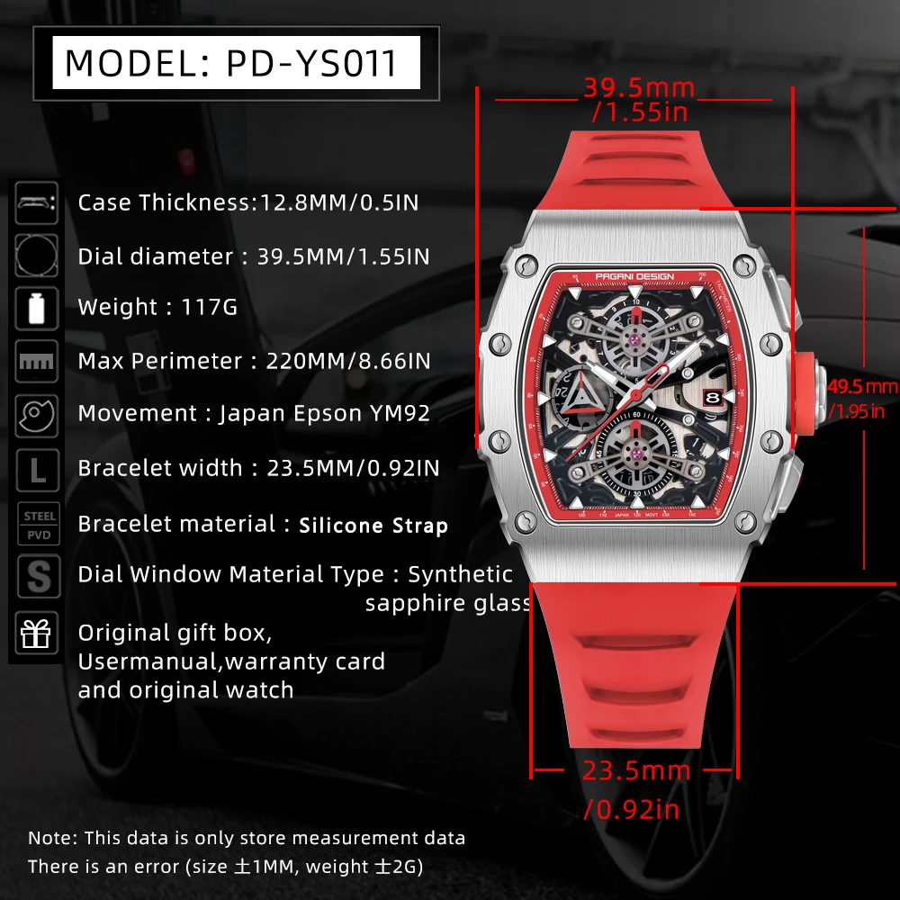PAGANI DESIGN 2023 Noi 40MM Sport Barbati Ceasuri Cuarț Sticlă de Safir rezistent la apa 5ATM din Oțel Inoxidabil ceas cronograf pentru barbati