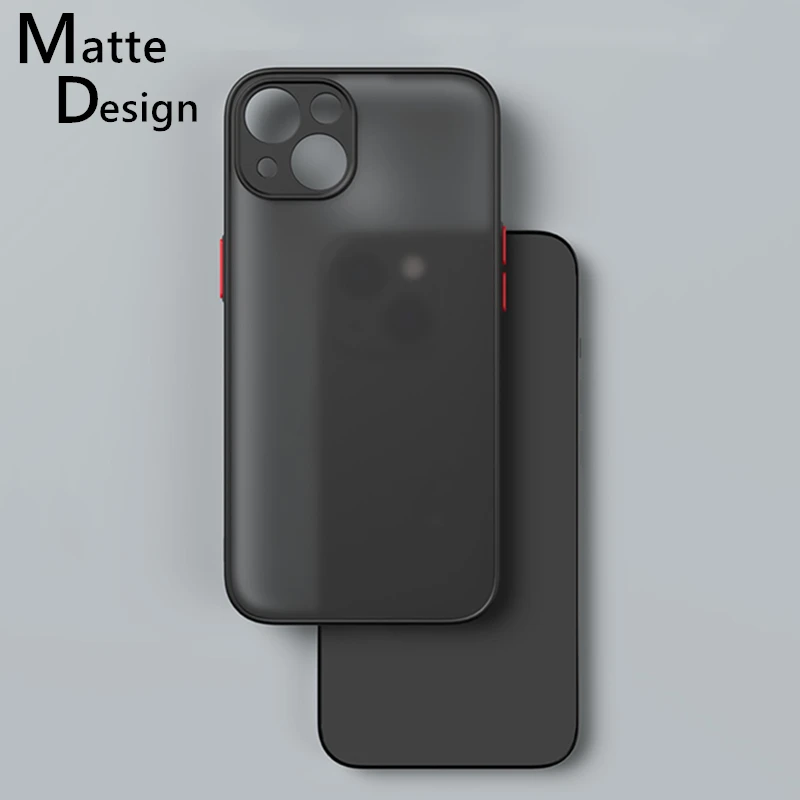 Mat PC Cover Pentru iPhone 14 15 Caz Pentru Apple iPhone 13 14 15 Pro Max Cazuri Funda la Șocuri TPU Protecție Telefon Capacul din Spate
