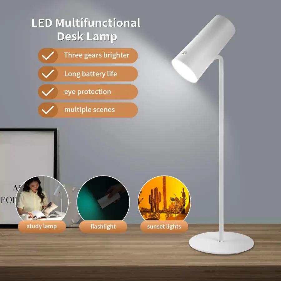 Touch Dimmer Detașabil Lampa de Birou pentru Studiu, Lectură LED Lumina Lanterna Decor Dormitor Atmosfera Fotografie Apus de soare Lampă de Masă