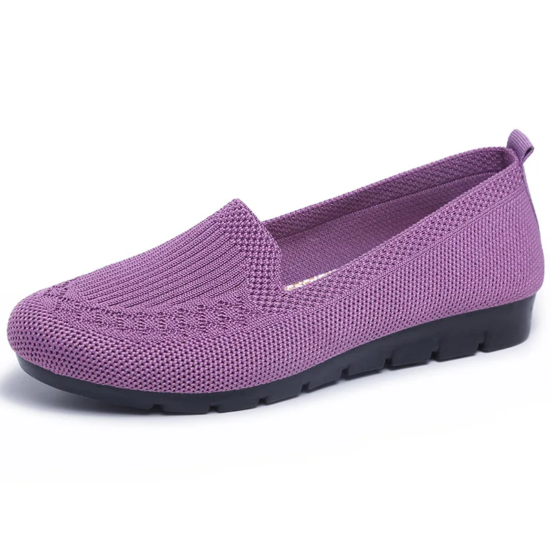 Pantofi Casual plat Doamnelor Nou ochiurilor de Plasă Respirabil Adidasi Femei Respirabil Lumina Aluneca pe Mocasini Șosete Pantofi Femei